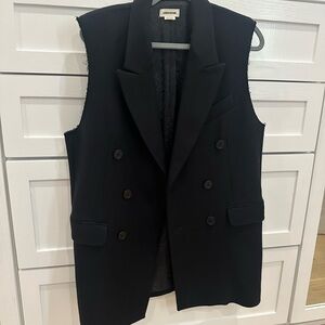 Double-Breasted Black Vest coat jacket